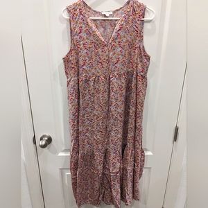 Beachlunchlounge Floral Midi/Maxi Dress tiered Size M